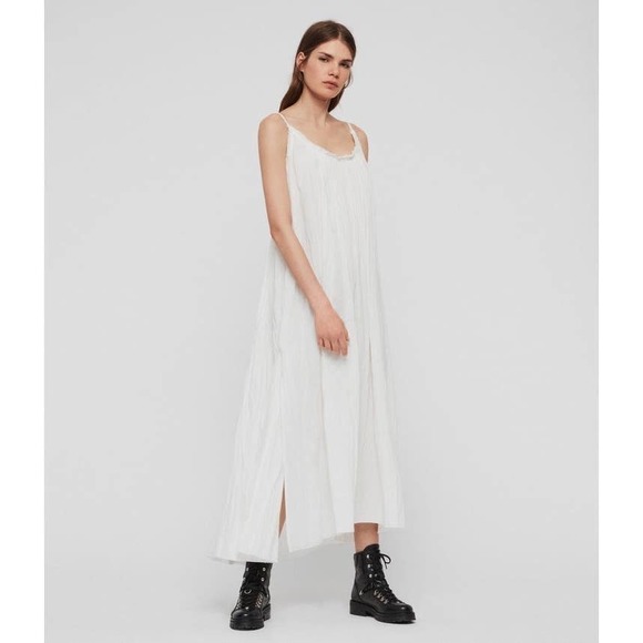 chinese dress ladies All Saints White Flowy V-Neck Maxi Dress main image 1